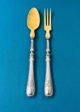 CHRISTOFLE stew serving cutlery model TRIANON silver metal table 29 cm