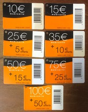 7 COUPONS DE RECHARGEMENT