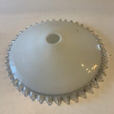 Antique white opaline lampshade pleated edge Ø 24cm hole 28mm A