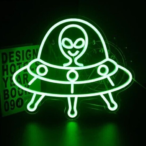Enseigne néon extraterrestre
