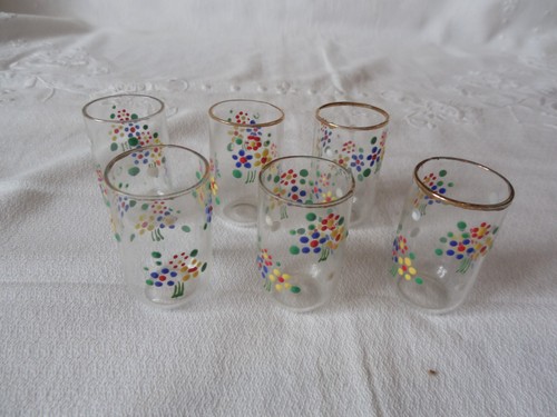 Verres liqueur émaillés - verres, à