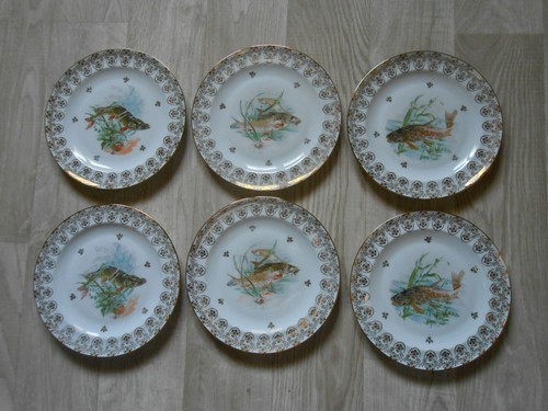 Assiettes porcelaine - 6, en