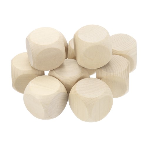 Dés bois brut 40mm - dés, en