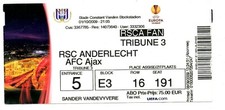 Ticket EC RSC Anderlecht - Ajax Amsterdam 01.10.2009