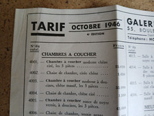 1946 Galeries Barbès Furniture Price Rate Bedding Dining Room