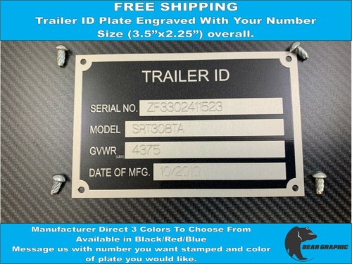 Trailer tag plate data - trailer, id