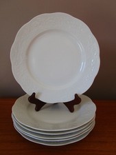 6 Assiettes plates Blanches