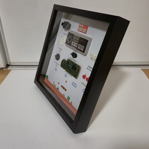 Shadowbox diorama manette nes - shadowbox/diorama,
