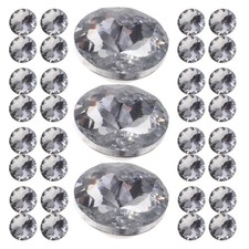  100 boutons strass cristal 20 mm : boutons capitonnage transparents avec boucle