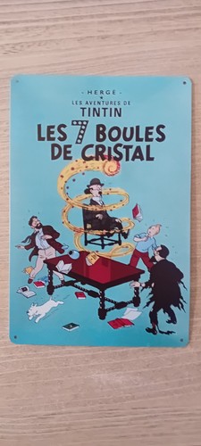 Tintin plaque métal - plaque,