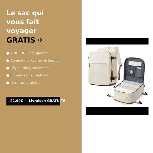 Sac cabine 40x30x20 made - sac,