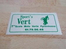 SPORT'S GREEN - 1st School Pyrenean Green Motorcycle Sticker