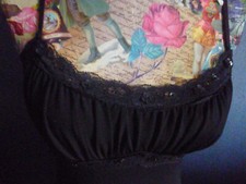 "CAMAIEU "  ROBE NOIRE HABILLEE COUPE DROITE FINE BRETELLES