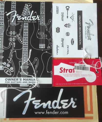 Rare fender manuals hang tags - fender,