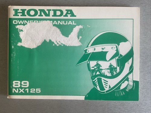 Honda 1989 nx125 owners manual - honda,