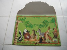 VINTAGE 1992 JUNGLE ANIMALS BABY CLOTHING GIFT BOX Shape Wrap