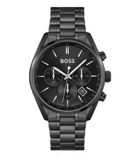 MONTRE CHRONO HOMME HUGO BOSS CHAMPION HB1513960 CADRAN NOIR - GARANTIE - PRI...
