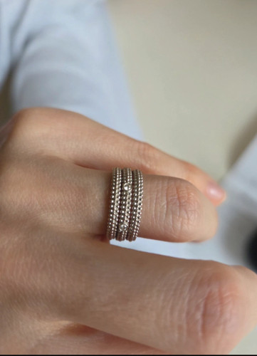 Bague blanc 750 - bague, or