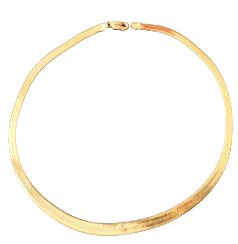 Collier maille plate serpent - collier,