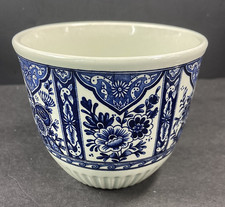 Vintage Boch Royal Sphinx Delfts Planter Blue and White