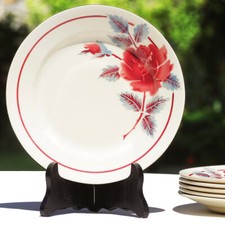 Set of 6 Antique Moulin des Loups & Hamage Flat Plates