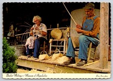 Nancy Rose & Russ Basket Making Museum of Appalachia Norris TN Postcard UNP 4x6