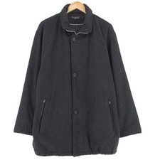 Bugatti Laine Cachemire Mélange Gris Manteau Respirant Casual Hommes Vs8 Size 52