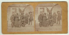 photo stéréo 1870 curieux