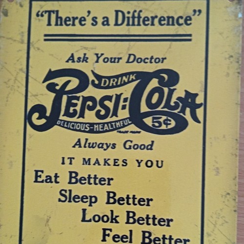 Pepsi cola plaque publicitaire - plaque,