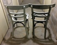 Vintage, Ancienne Chaises de Bistrot Art Déco Baumann (signées) - En rénovation