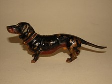 Bronze de Vienne.Teckel.Bronze animalier peint.Signé.XIX°.