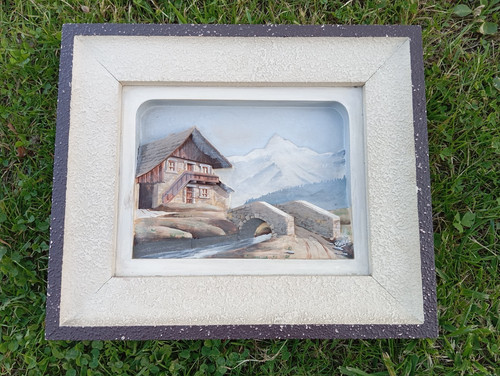 Tableau chalet montagne - chalet, et