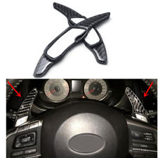 Carbon Black Car Steering Shift Paddle Extension For Subaru Levorg 2014-2017 2pc