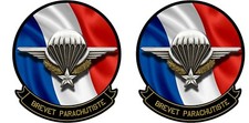 2 X STICKER BREVET PARACHUTISTE INSIGNE REGIMENT FRANCE PARA COMMANDO BC014