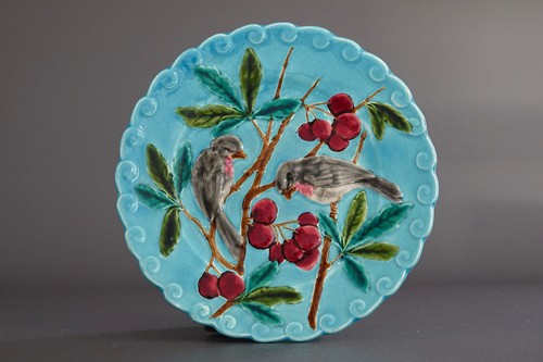 Assiette barbotine majolique - barbotine,