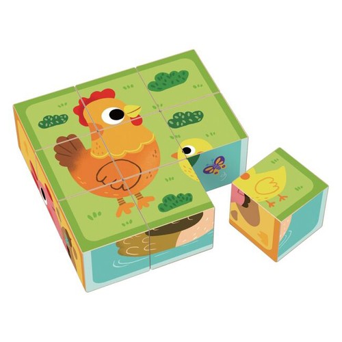 Ferme cubes bois 2kids - de,