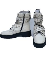 Zara Cuir Blanc Bottines