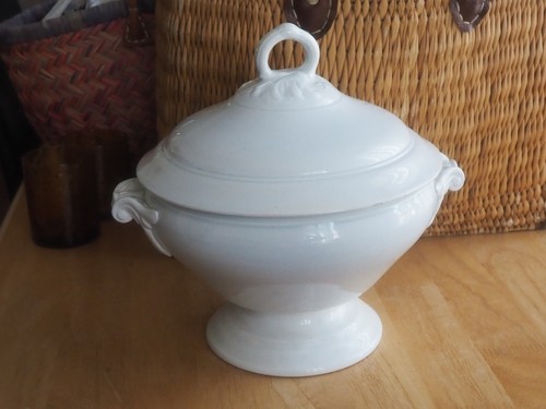 Soupiere faience blanche - faience,