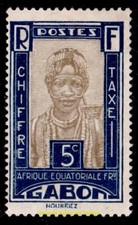EBS French Gabon 1930 - Chief Makoko - GA T12 - MNG(*) - (JJ7