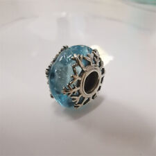 Pandora Snowflake Blue Murano Charm Winter  
