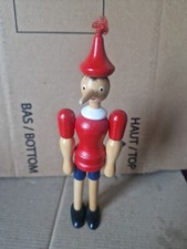 pinocchio Articulé en bois Ancien  20 Cm 