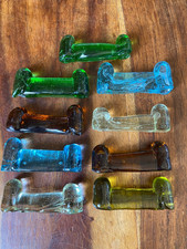 9 PORTE COUTEAUX  EN VERRE DE
