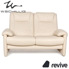 Sofa En Cuir Willi Schillig Deux Places Crème Fonction Manuelle Fonction Relax
