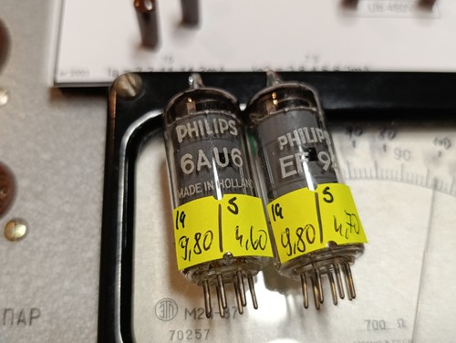 Paire tubes philips 6au6 - de,