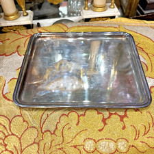 old small silver metal tray epok 1900