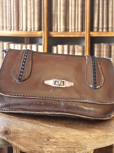 Petite sacoche vintage cuir - petite,