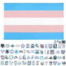 Trans Flag Lot d'autocollants