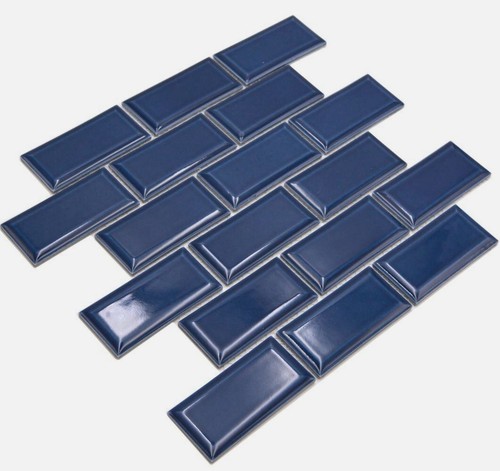 Mosaïque bleu metrooptik - bleu,