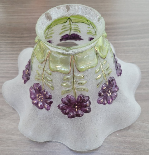 Ancien abat verre décor - verre,