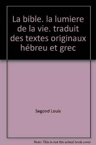 Bible lumiere de - la,